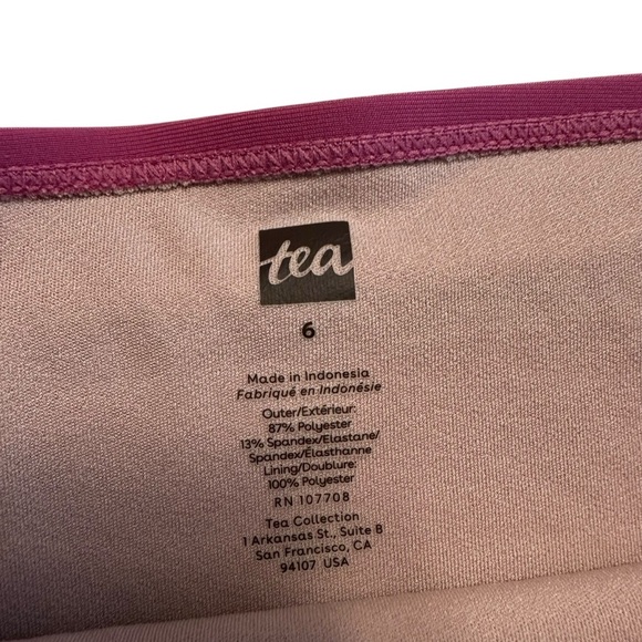 Tea Collection | Girl Orange Berry Purple Striped Tankini 2pec Swim Set Size 6 - Picture 2 of 11